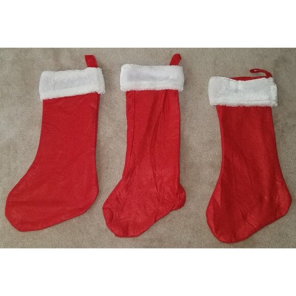 NWT 3 Dear Santa Red Felt Christmas Stocking Lot Novelty Joke Gift Changed - Picture 2 of 8